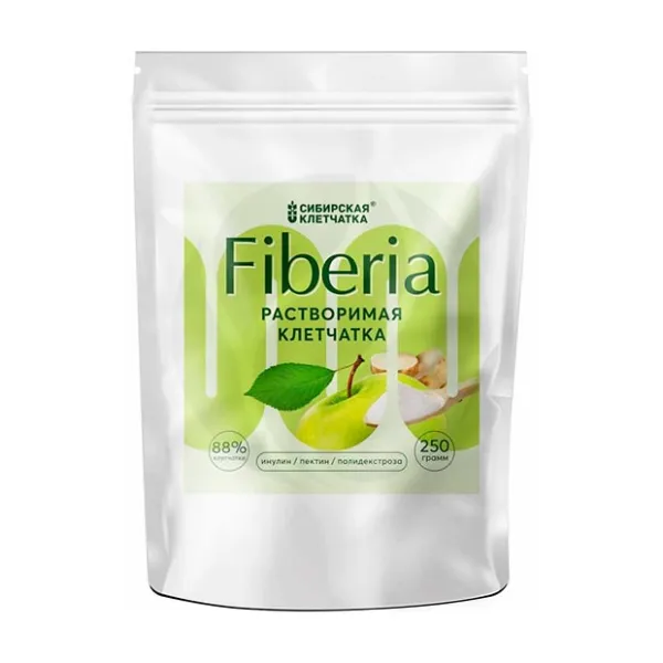 Изображение товара Растворимая клетчатка Fiberia 250 г для поддержки пищеварения и детоксикации Изображение товара Растворимая клетчатка Fiberia 250 г для поддержки пищеварения и детоксикации