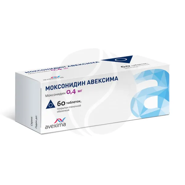 Изображение товара Моксонидин Авексима 0,4 мг таблетки 60 шт для снижения давления