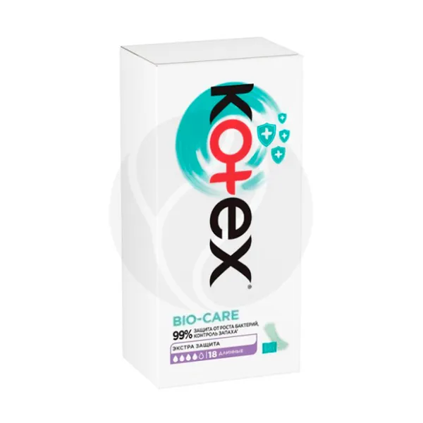 Изображение товара Kotex Bio Care прокладки ежедневные длинные №18 безопасная гигиена