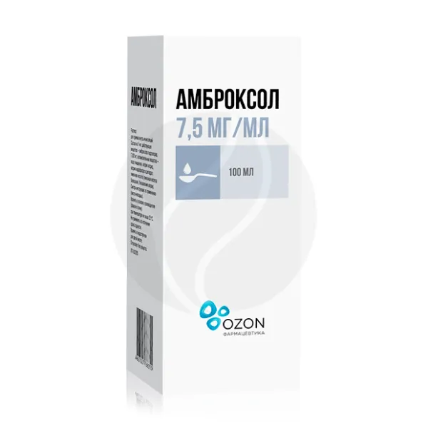 Изображение товара Амброксол раствор для внутрь и ингаляций 7,5мг/мл 100 мл Озон Фарм