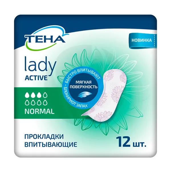 Изображение товара Tena Lady Active Normal прокладки урологические, 12шт Изображение товара Tena Lady Active Normal прокладки урологические, 12шт