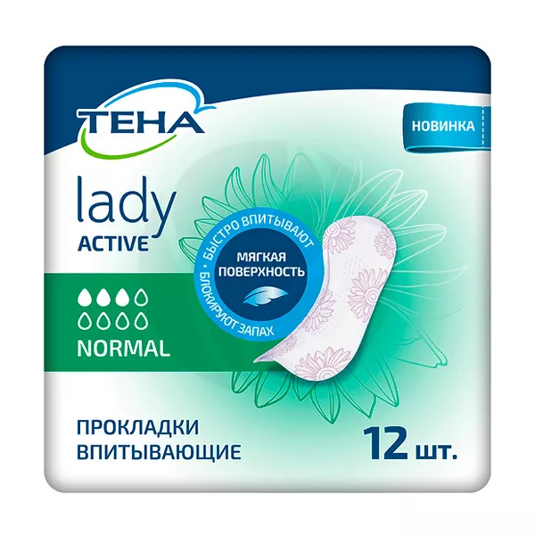 Изображение товара Tena Lady Active Normal прокладки урологические, 12шт Изображение товара Tena Lady Active Normal прокладки урологические, 12шт