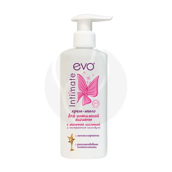 Изображение товара Крем-мыло для интимной гигиены Evo Intimate 200мл мягкая формула без щелочного мыла Изображение товара Крем-мыло для интимной гигиены Evo Intimate 200мл мягкая формула без щелочного мыла