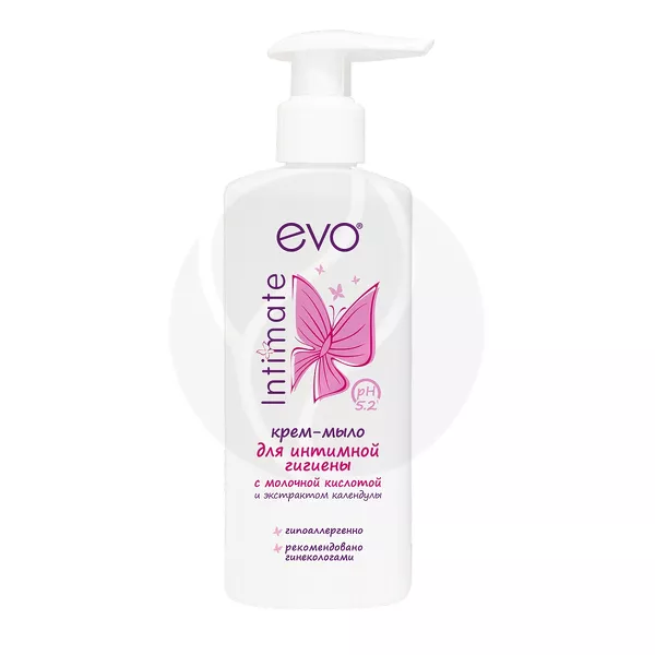 Изображение товара Крем-мыло для интимной гигиены Evo Intimate 200мл мягкая формула без щелочного мыла Изображение товара Крем-мыло для интимной гигиены Evo Intimate 200мл мягкая формула без щелочного мыла