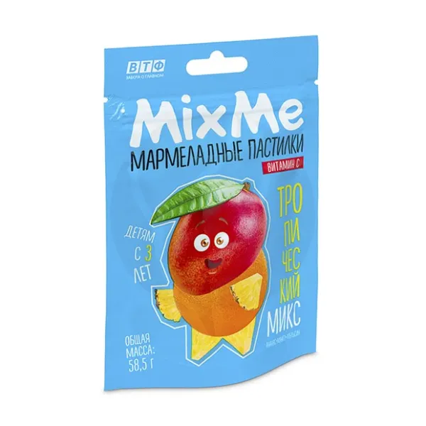 Изображение товара Витамин С пастилки MixMe Тропический микс 58,5г антиоксидант для имунитета