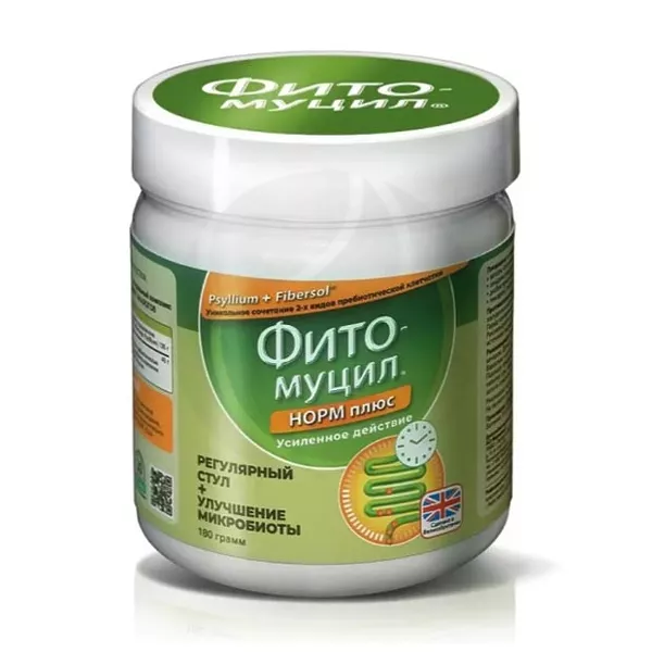 Изображение товара Фитомуцил норм плюс порошок, 180г