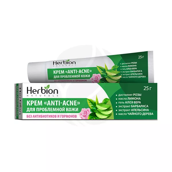 Изображение товара Herbion Anti-acne крем для проблемной кожи, 25г Изображение товара Herbion Anti-acne крем для проблемной кожи, 25г