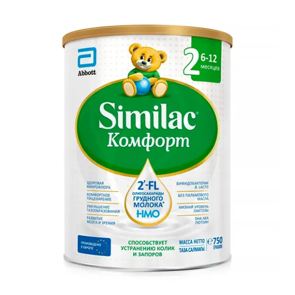 Изображение товара Similac Комфорт 2 сухая молочная смесь 750г для детей 6-12 месяцев
