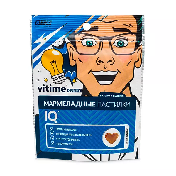 Изображение товара Vitime Gummy Интеллект: жевательные мармеладные пастилки для улучшения памяти