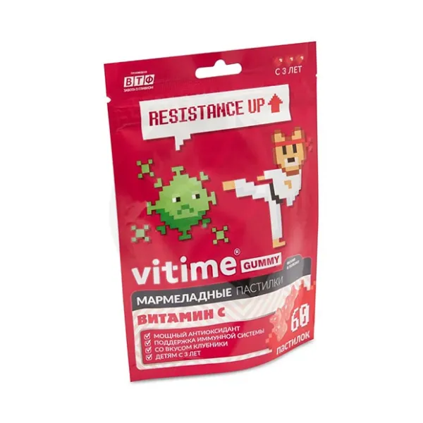 Изображение товара Vitime Gummy Витамин С мармеладные пастилки жевательные  50мг, №60