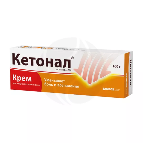 Изображение товара Кетонал крем д/наружн. прим. 5%, 100г Изображение товара Кетонал крем д/наружн. прим. 5%, 100г