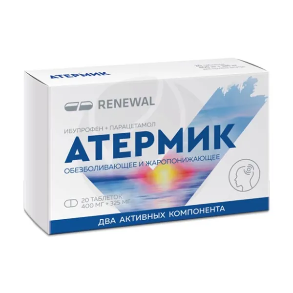 Атермик таблетки покрыт. п/о 400мг+325мг, №20 Реневал