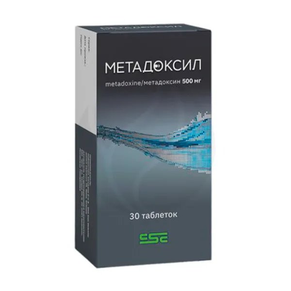 Изображение товара Метадоксил таблетки 500 мг для лечения алкогольной зависимости 30 шт