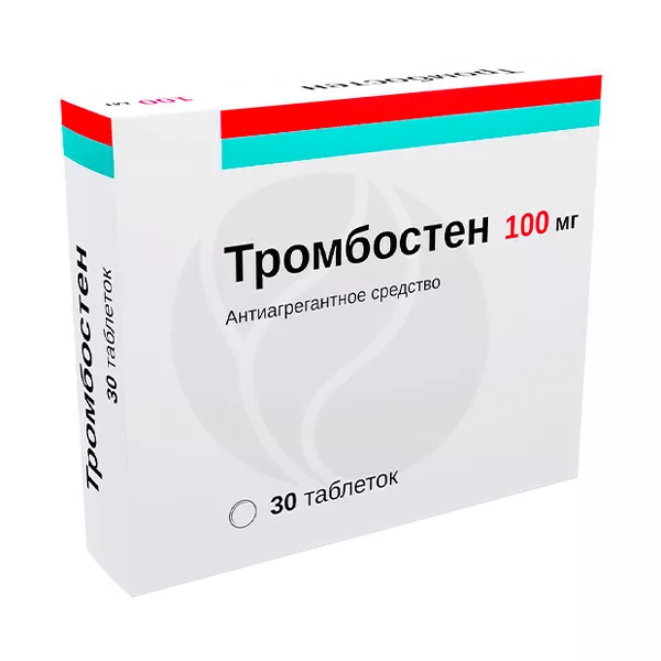 Изображение товара Тромбостен таблетки кишечнорастворимые 100 мг №30 для профилактики сердечно-сосудистых заболеваний Изображение товара Тромбостен таблетки кишечнорастворимые 100 мг №30 для профилактики сердечно-сосудистых заболеваний