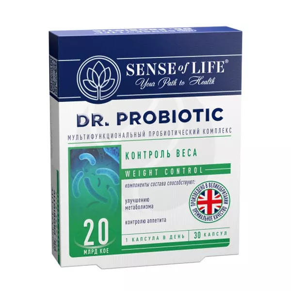 Изображение товара Биодобавка для контроля веса Sense of Life Dr.Probiotic капсулы Изображение товара Биодобавка для контроля веса Sense of Life Dr.Probiotic капсулы