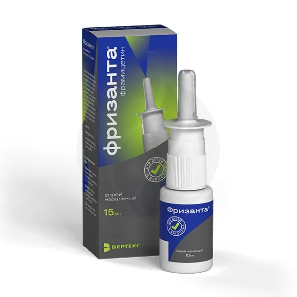 Изображение товара Фризанта® спрей назальный 12, 5 мг/мл, 15 мл - антибиотик для лечения верхних дыхательных путей