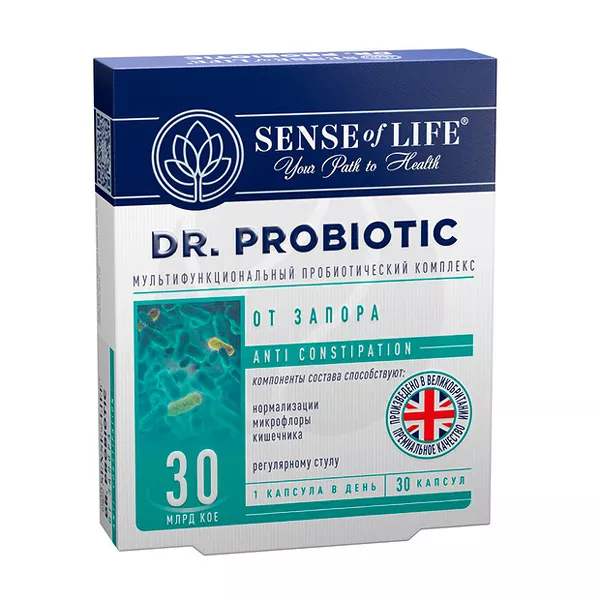 Изображение товара Sense of Life Dr.Probiotic От запора капсулы, №30 Изображение товара Sense of Life Dr.Probiotic От запора капсулы, №30