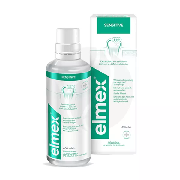 Изображение товара Elmex Sensitive ополаскиватель для рта для чувствительных зубов, 400мл