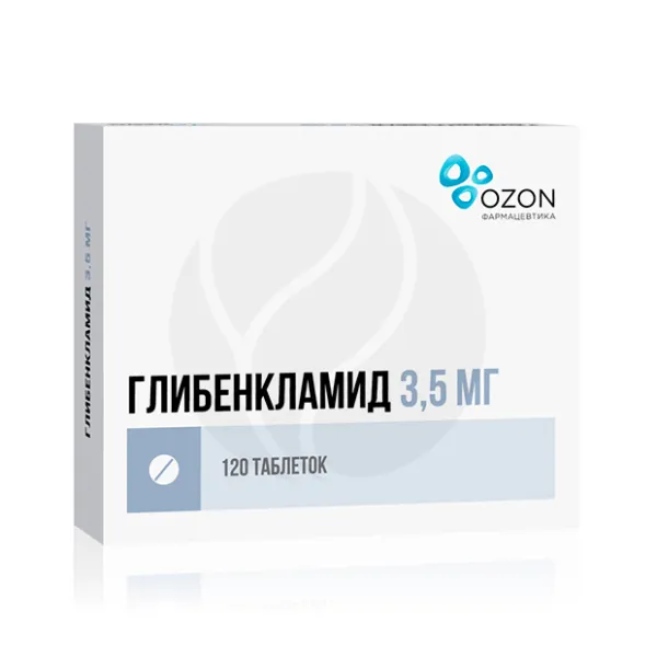 Изображение товара Глибенкламид 3,5мг таблетки 120 шт ОЗОН ФАРМ для лечения диабета