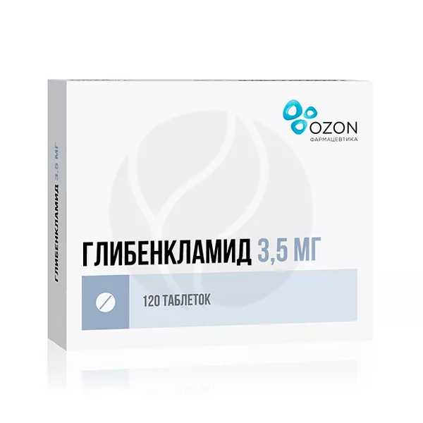 Изображение товара Глибенкламид таблетки 3,5мг, №120 Озон Фарм Изображение товара Глибенкламид таблетки 3,5мг, №120 Озон Фарм