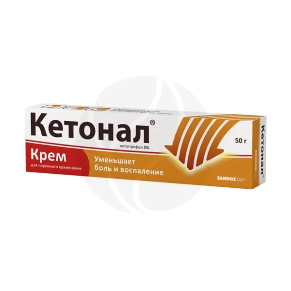 Изображение товара Кетонал крем д/наружн. прим. 5%, 50г Изображение товара Кетонал крем д/наружн. прим. 5%, 50г