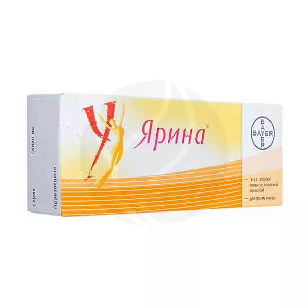 Изображение товара Ярина таблетки покрыт. п/о 3мг+0,03мг, N21*3, Байер