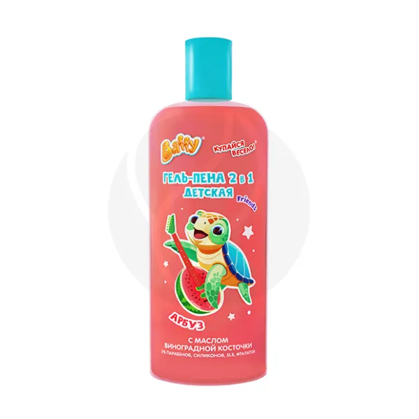 Изображение товара Баффи гель-пена детская арбуз 250мл универсальное средство для купания