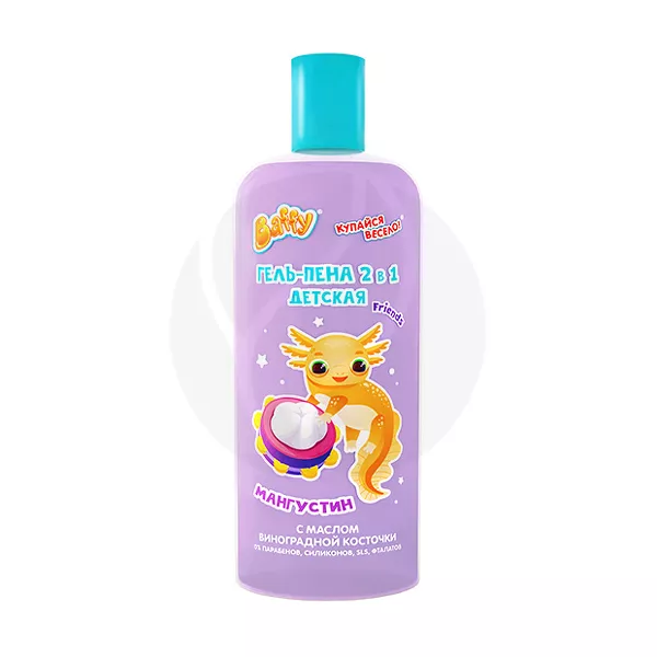 Изображение товара Baffy гель-пена детская 2в1 Мангустин (3+), 250мл