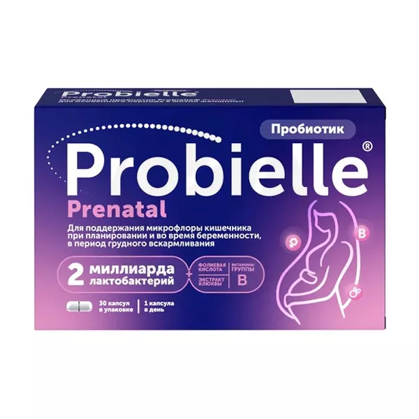 Изображение товара Probielle Prenatal пробиотик капсулы для женщин, 30 шт