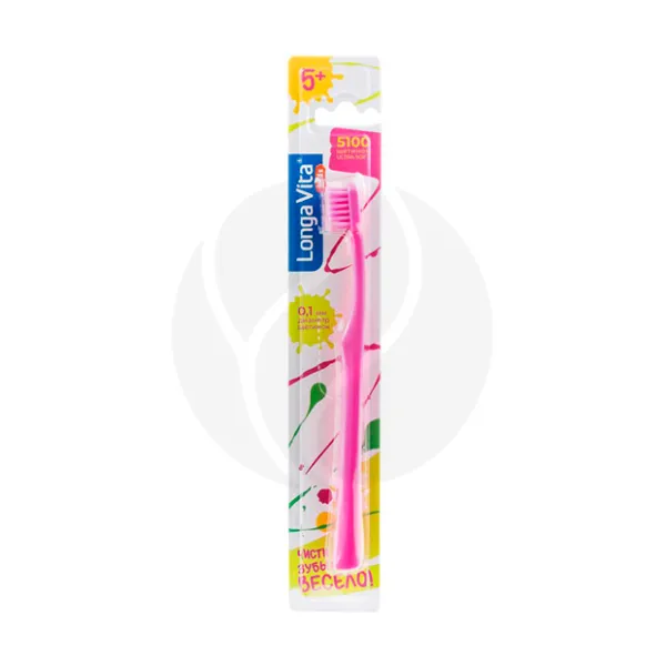 Изображение товара Детская зубная щетка Longa Vita Kids мягкая от 5 лет с мягкой щетиной