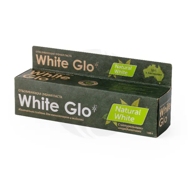 Изображение товара Отбеливающая зубная паста White Glo Натуральная белизна 100г для эффективного ухода