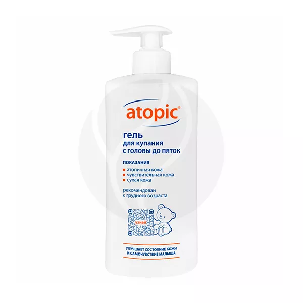Изображение товара Atopic гель для купания с головы до пяток 0+ для чувствительной кожи 400 мл Изображение товара Atopic гель для купания с головы до пяток 0+ для чувствительной кожи 400 мл