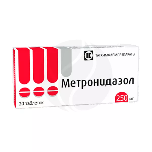 Изображение товара Лекарство Метронидазол 250мг таблетки Татхимфармпрепараты АО Изображение товара Лекарство Метронидазол 250мг таблетки Татхимфармпрепараты АО