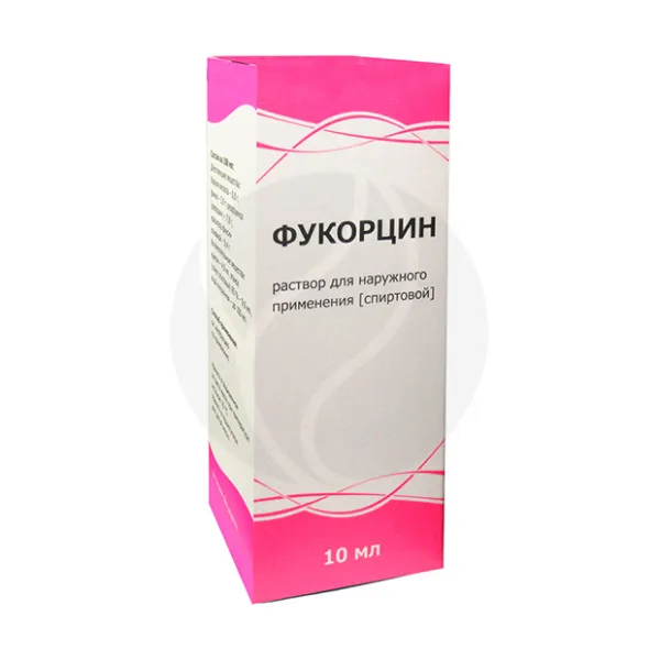 Изображение товара Фукорцин спиртовой раствор 10мл с помазком для наружного использования