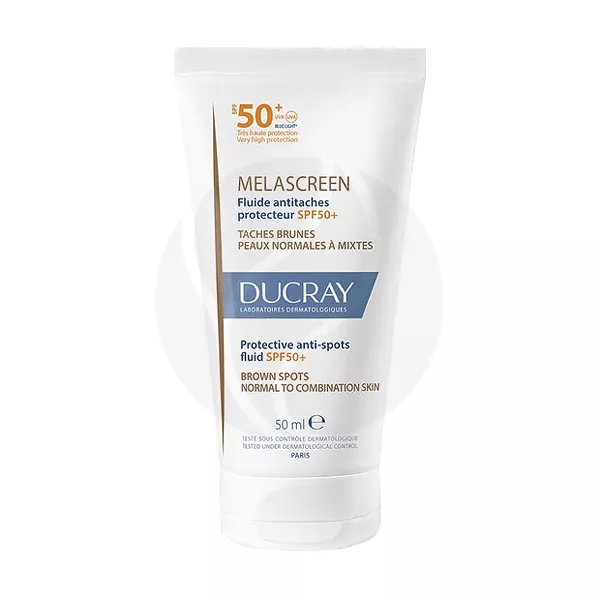 Изображение товара Ducray Melascreen флюид SPF50+ против пигментации для кожи 50мл Изображение товара Ducray Melascreen флюид SPF50+ против пигментации для кожи 50мл