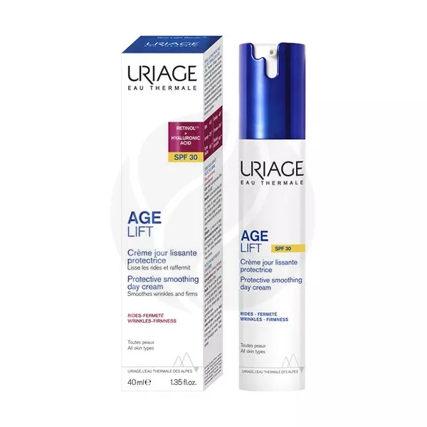 Изображение товара Uriage Age Lift крем дневной разглаживающий защитный SPF30, 40мл Изображение товара Uriage Age Lift крем дневной разглаживающий защитный SPF30, 40мл