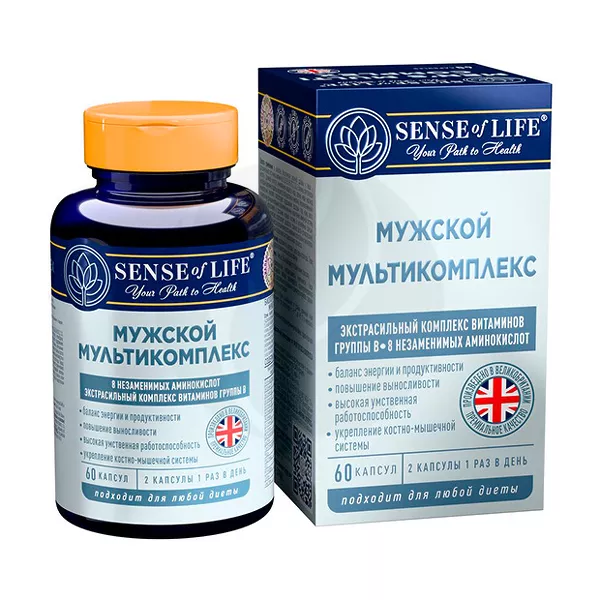 Изображение товара Sense of Life Мультикомплекс мужской капсулы, №60 Изображение товара Sense of Life Мультикомплекс мужской капсулы, №60