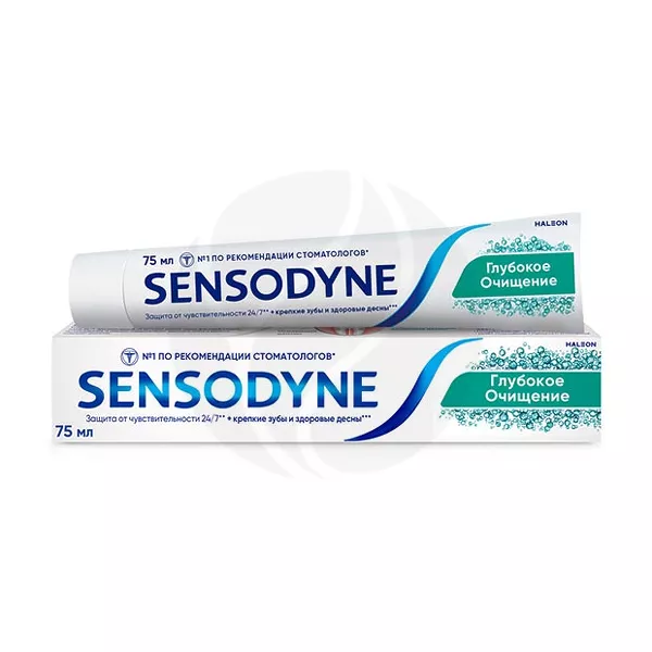 Изображение товара Зубная паста Sensodyne Глубокое очищение 75мл для чувствительных зубов Изображение товара Зубная паста Sensodyne Глубокое очищение 75мл для чувствительных зубов