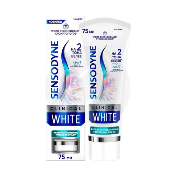 Изображение товара Sensodyne Clinical white зубная паста активное отбеливание и укрепление эмали 75 мл