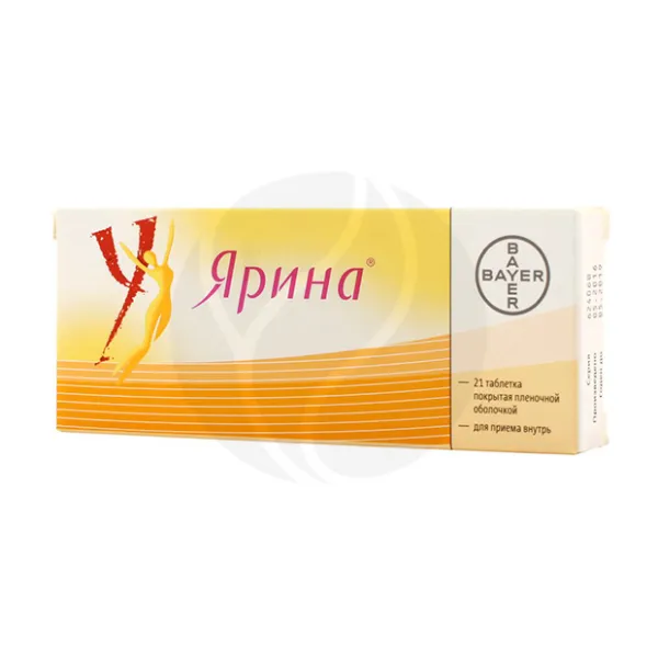 Ярина таблетки покрыт. п/о 3мг+0,03мг, №21 Байер