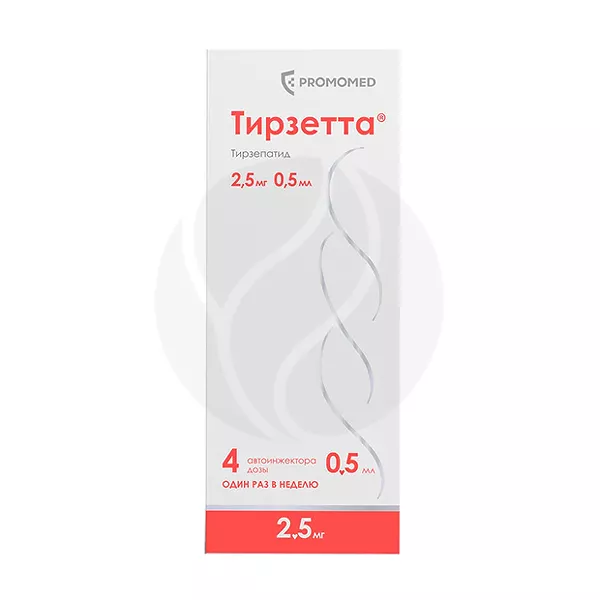 Изображение товара Тирзетта 2,5 мг раствор для подкожного введения автоинжектор Россия Изображение товара Тирзетта 2,5 мг раствор для подкожного введения автоинжектор Россия