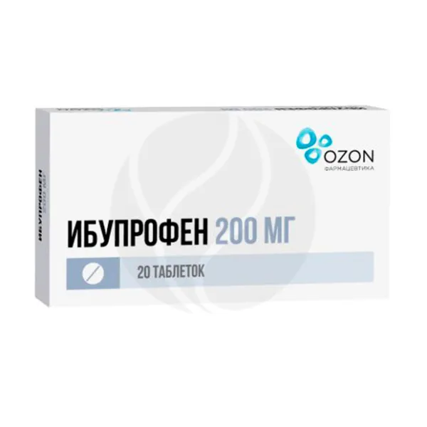 Изображение товара Ибупрофен 200 мг таблетки покрытые оболочкой 20 шт Россия