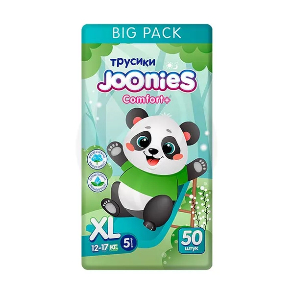 Изображение товара Подгузники-трусики Comfort+ XL для детей 12-17 кг 50 шт Изображение товара Подгузники-трусики Comfort+ XL для детей 12-17 кг 50 шт