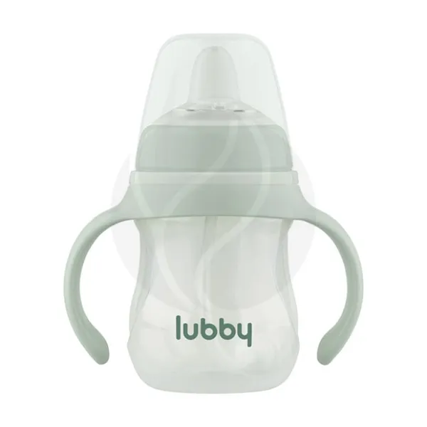 Lubby поильник-непроливайка съемные ручки зеленый (6+мес), 180мл