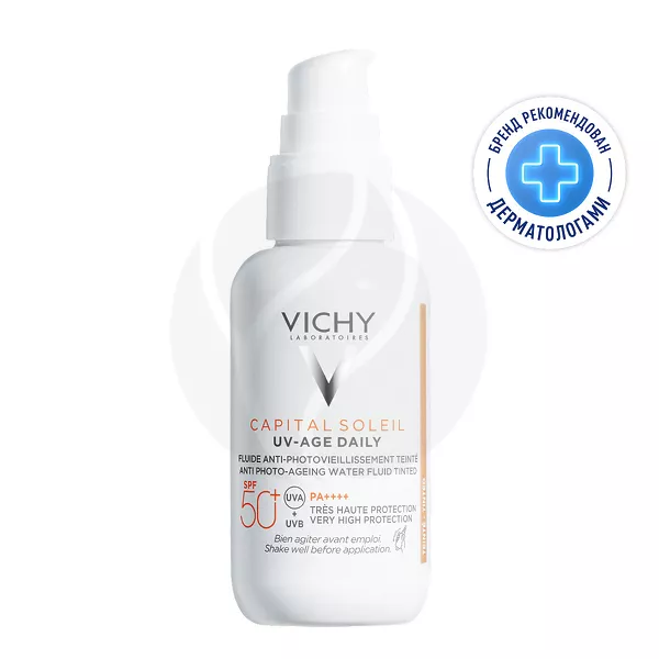 Vichy Capital Soleil Тонирующий солнцезащитный крем-флюид, светлый, SPF 50+, 40мл