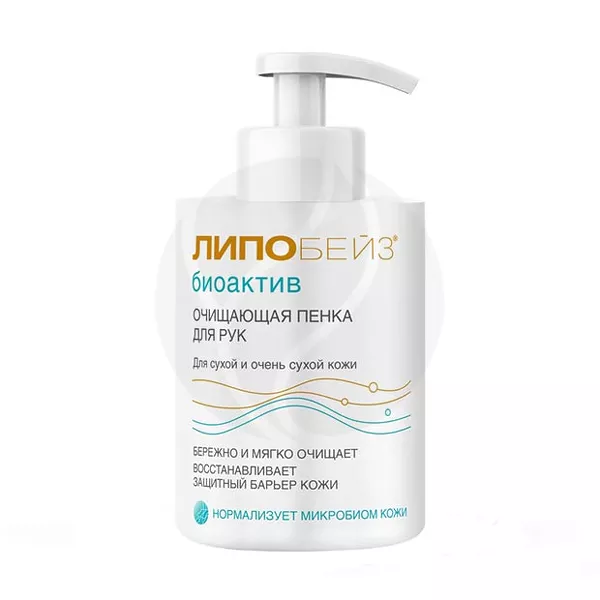 Изображение товара Биоактив пенка очищающая для рук Липобейз 250мл натуральное восстановление защиты кожи Изображение товара Биоактив пенка очищающая для рук Липобейз 250мл натуральное восстановление защиты кожи