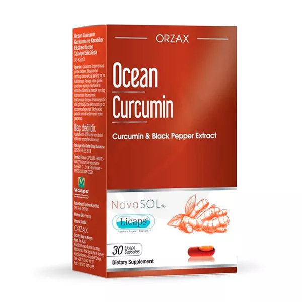 Изображение товара БАД Куркумин с черным перцем Orzax Ocean 30 капсул Изображение товара БАД Куркумин с черным перцем Orzax Ocean 30 капсул