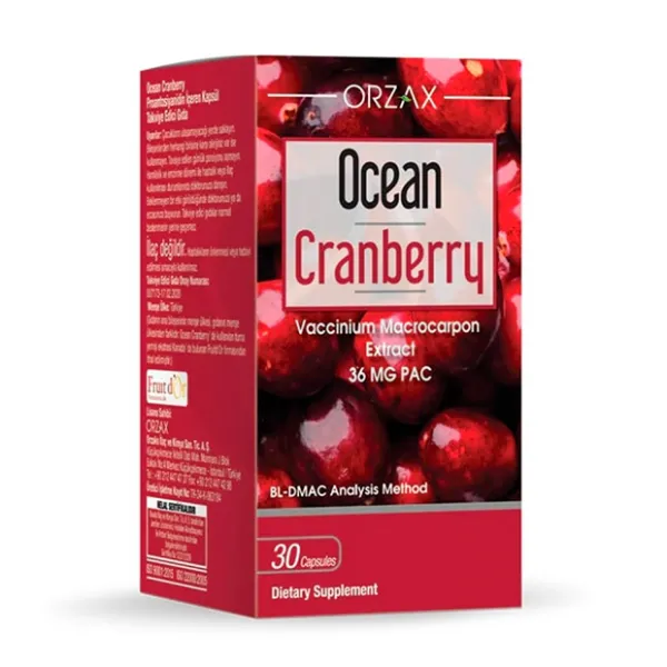 Изображение товара Орзax Ocean Клюква капсулы 30 шт иммунная поддержка мочевыводящей системы турция