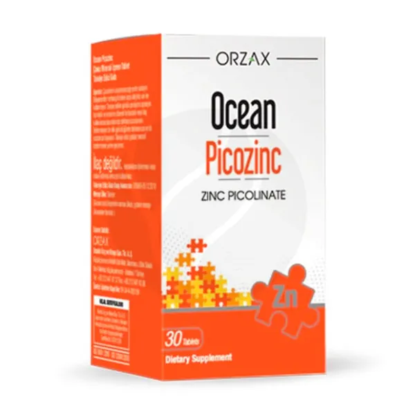 Изображение товара Orzax Ocean Пикоцинк таблетки 15 мг, 30 шт – источник цинка для здоровья