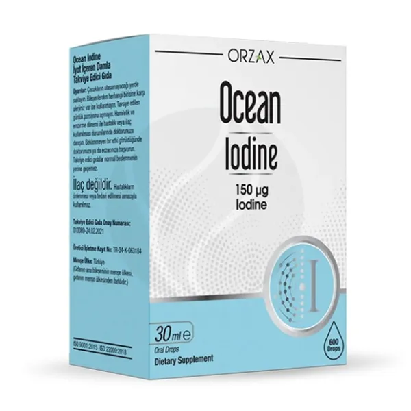 Изображение товара Orzax Ocean Йод капли 150мкг для поддержания здоровья щитовидной железы